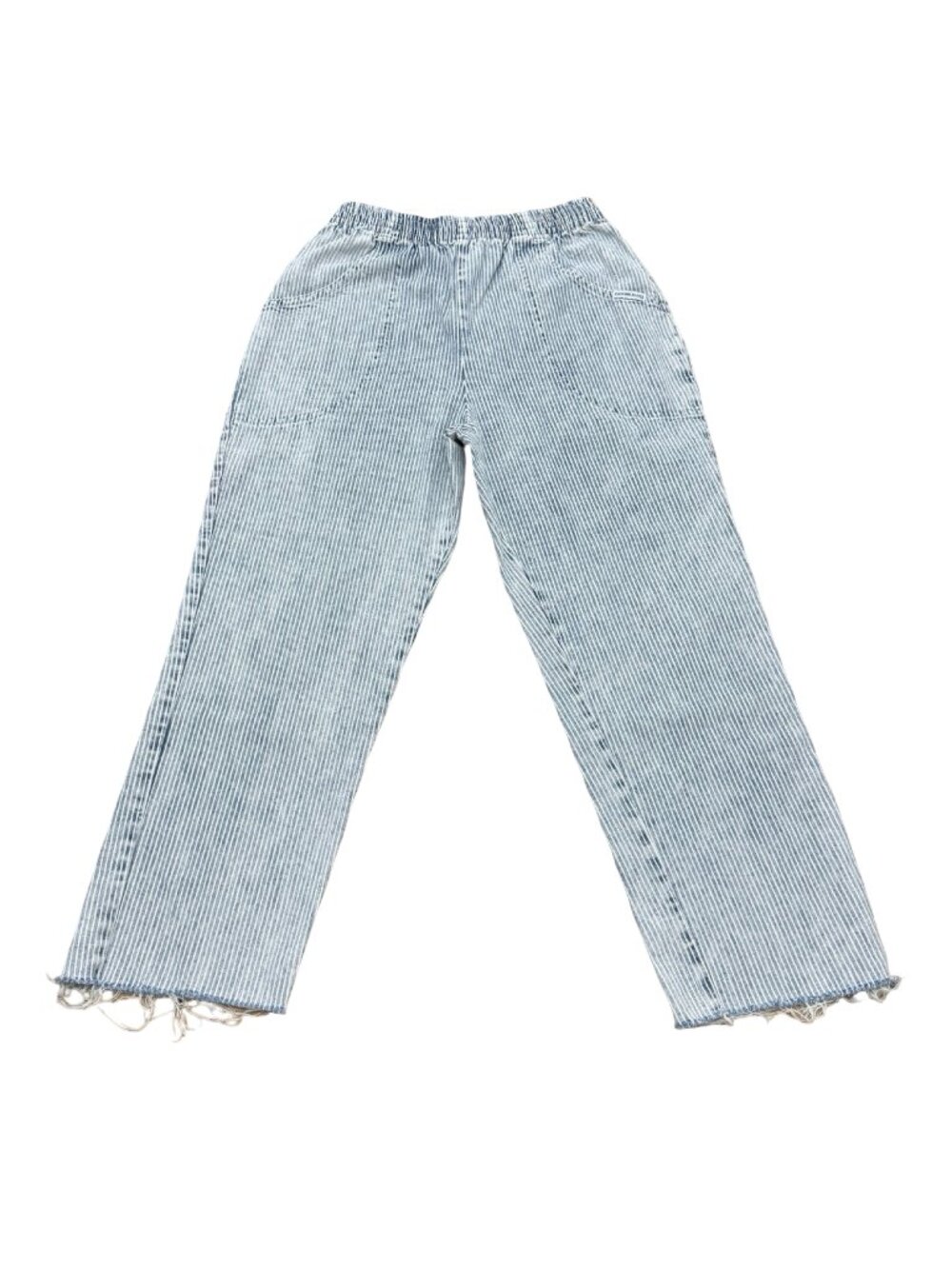 Vintage 1990s Cascade Blues Pinstripe Denim Pants Blue White Striped
